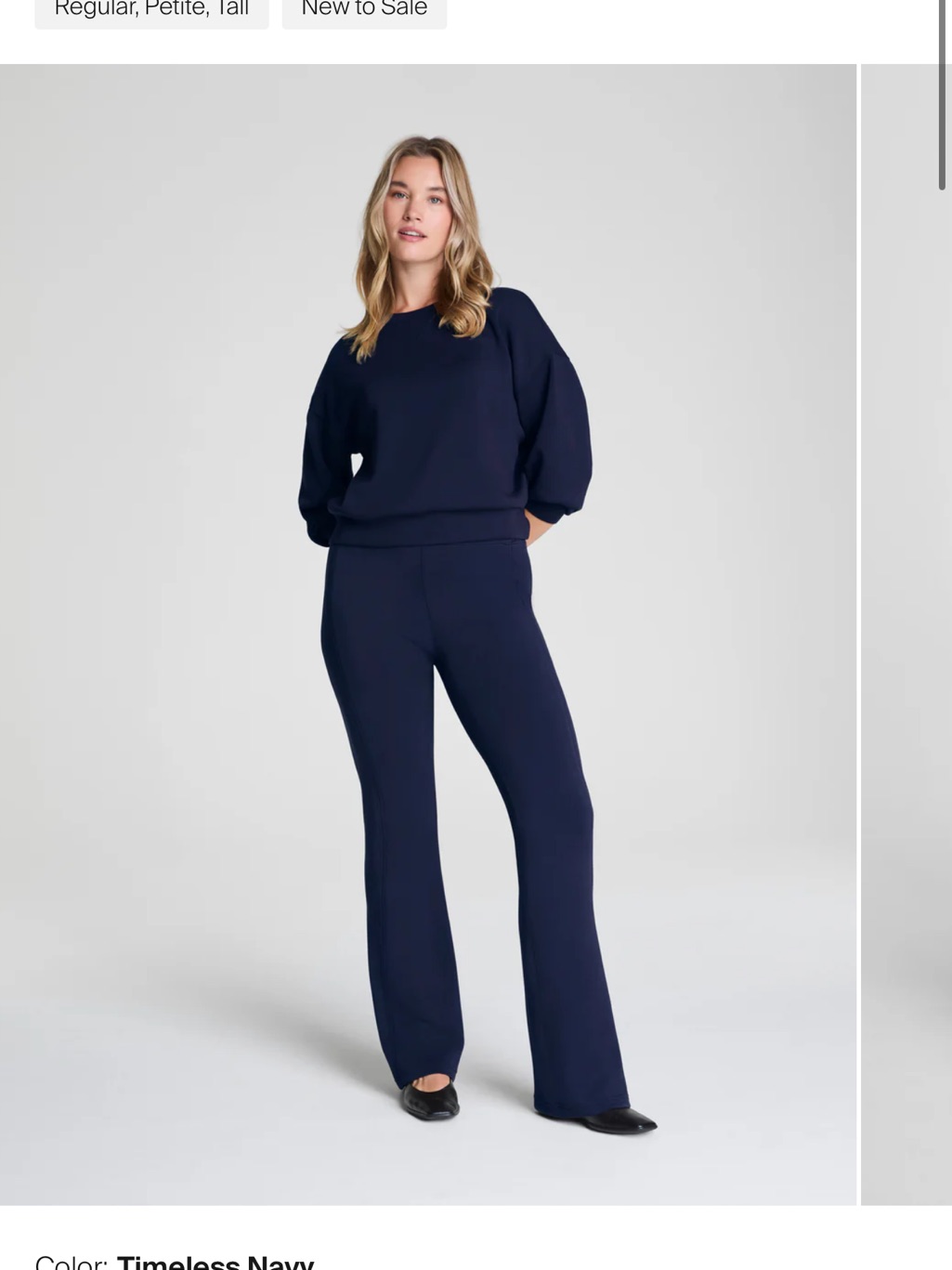 Spanx Airessentials Slim Flare Pant Timeless Navy Size Small